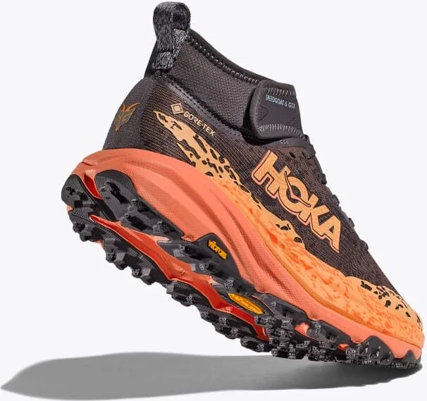 HOKA Women's Speedgoat 6 Mid GTX Shoes in Galaxy/Guava - Image 4