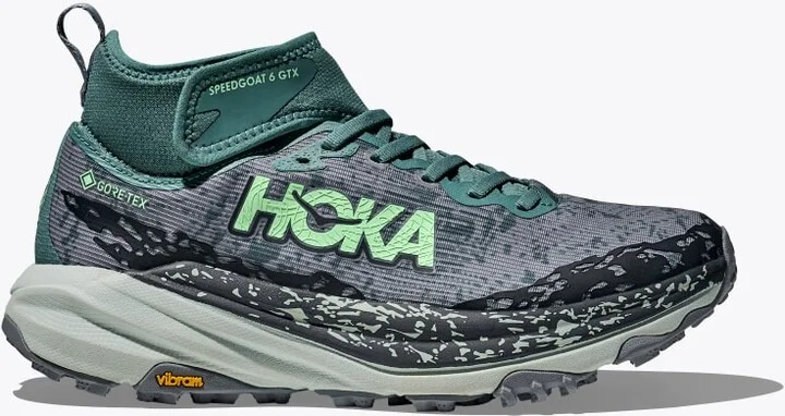 HOKA Women's Speedgoat 6 Mid GTX Shoes in Mountain Fog/Droplet
