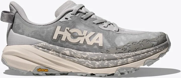 HOKA Women's Speedgoat 6 Shoes in Cosmic Grey/Alabaster