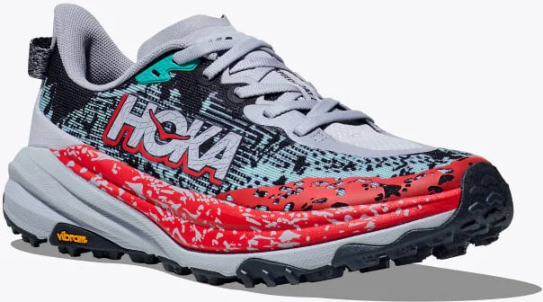 HOKA Women's Speedgoat 6 Shoes in Gull/Stormy Skies - Image 6