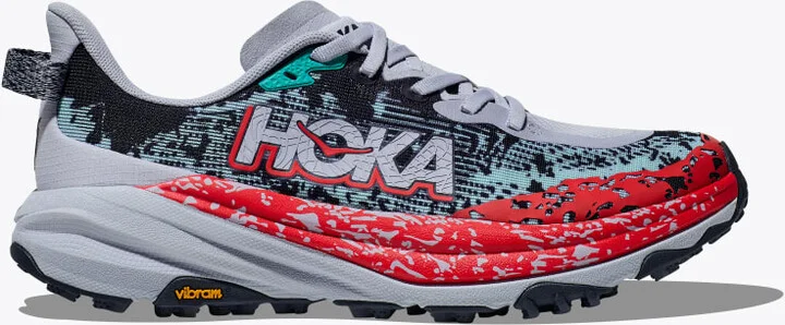 HOKA Women's Speedgoat 6 Shoes in Gull/Stormy Skies
