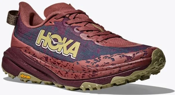 HOKA Women's Speedgoat 6 Shoes in Rouge/Black Cherry - Image 6