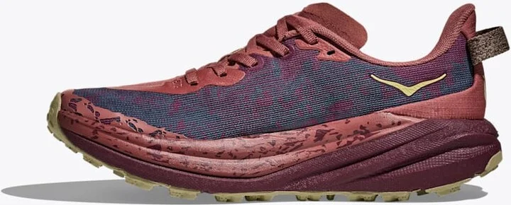 HOKA Women's Speedgoat 6 Shoes in Rouge/Black Cherry - Image 8