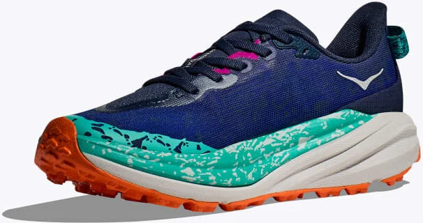 HOKA Women's Speedgoat 6 Shoes in Varsity Navy/Meteor - Image 3