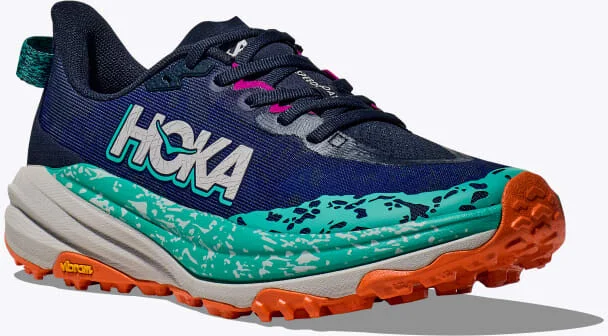 HOKA Women's Speedgoat 6 Shoes in Varsity Navy/Meteor - Image 6