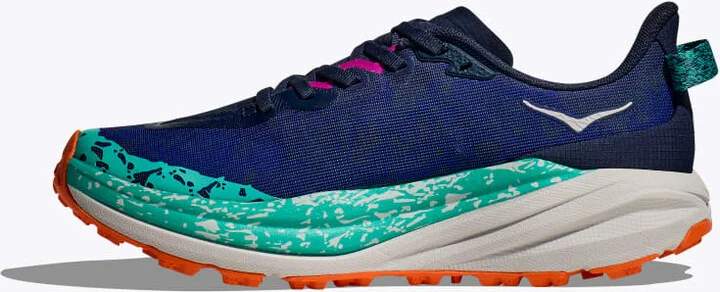 HOKA Women's Speedgoat 6 Shoes in Varsity Navy/Meteor - Image 8