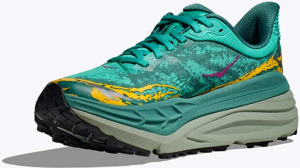 HOKA Women's Stinson 7 Shoes in Electric Aqua/Oceanic - Image 3