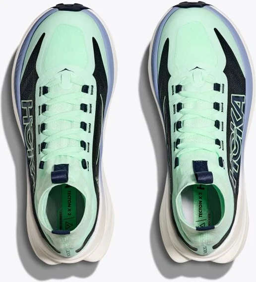 HOKA Women's Tecton X 3 Shoes in Mint Fluorite/Varsity Navy - Image 2