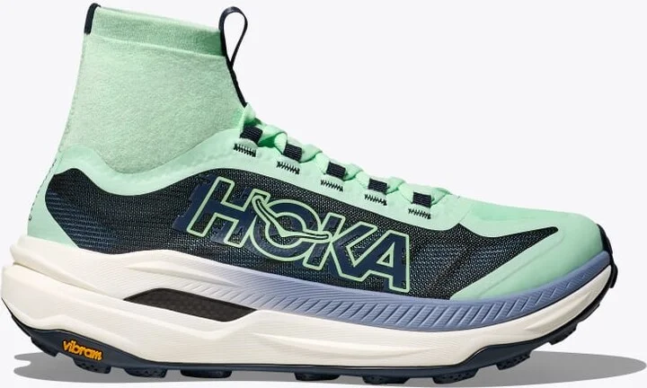 HOKA Women's Tecton X 3 Shoes in Mint Fluorite/Varsity Navy