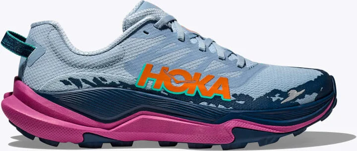 HOKA Women's Torrent 4 Shoes in Drizzle/Fuchsia