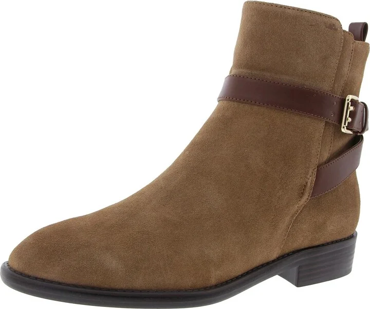Hoken Womens Zipper Suede Booties