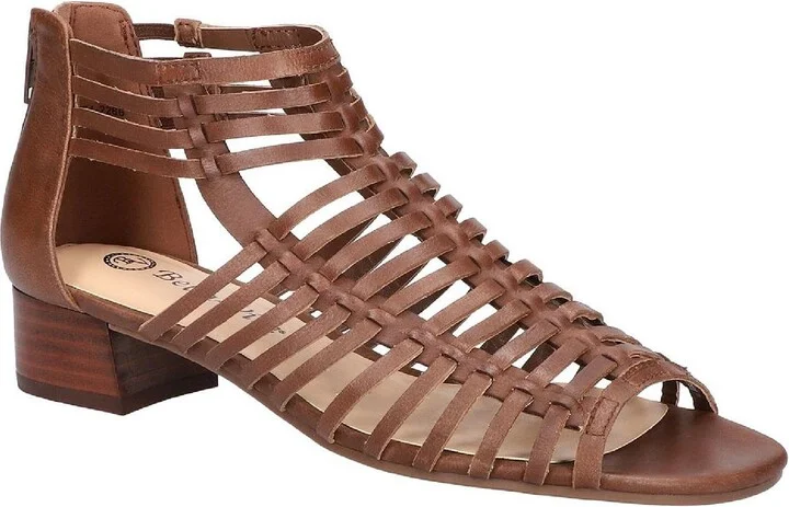 Holden Womens Leather Caged Gladiator Sandals