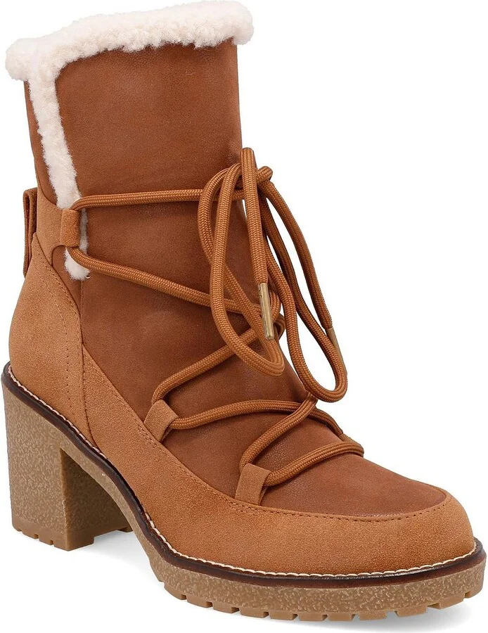 HOLIDAY Womens Lace-Up Man Made Combat & Lace-Up Boots