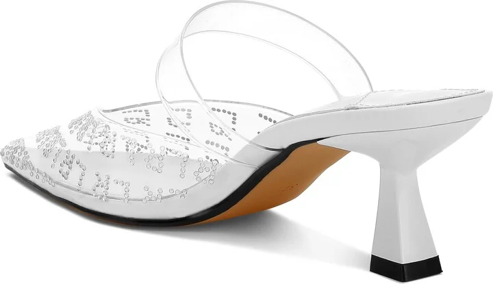 Holin Rhinestone Logo Pointed Toe Pump - Image 2