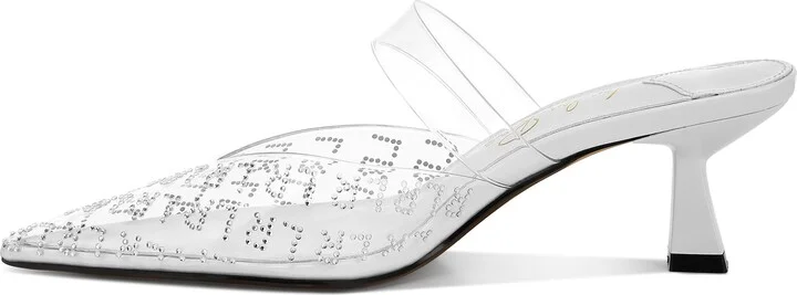 Holin Rhinestone Logo Pointed Toe Pump - Image 10