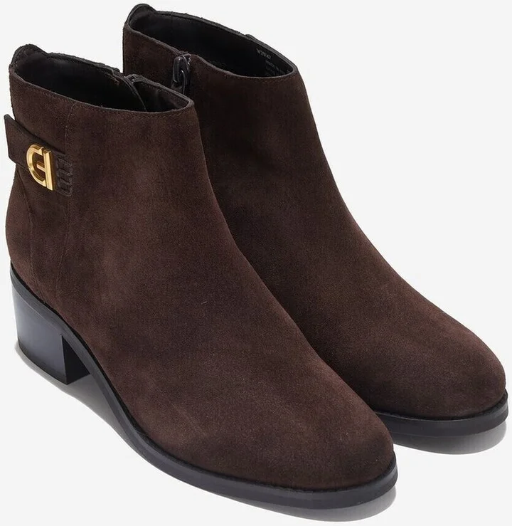 Holis W29147 Boots Womens 9 Dark Chocolate Suede Buckle Bootie ZPO2341