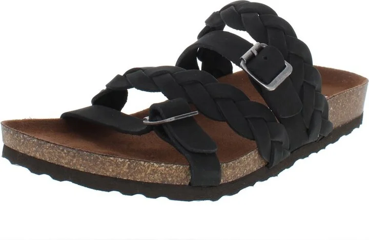 Holland Womens Buckle Braided Footbed Sandals
