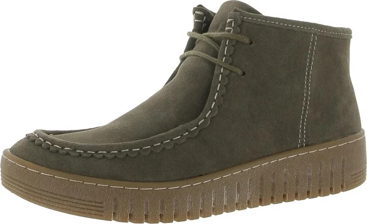 Holland Womens Suede Lug Sole Ankle Boots