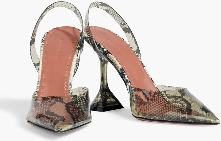 Holli 95 snake-print PVC slingback pumps - Image 2