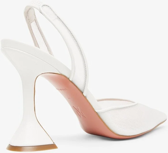 Holli 95 white mesh slingback pumps - Image 2