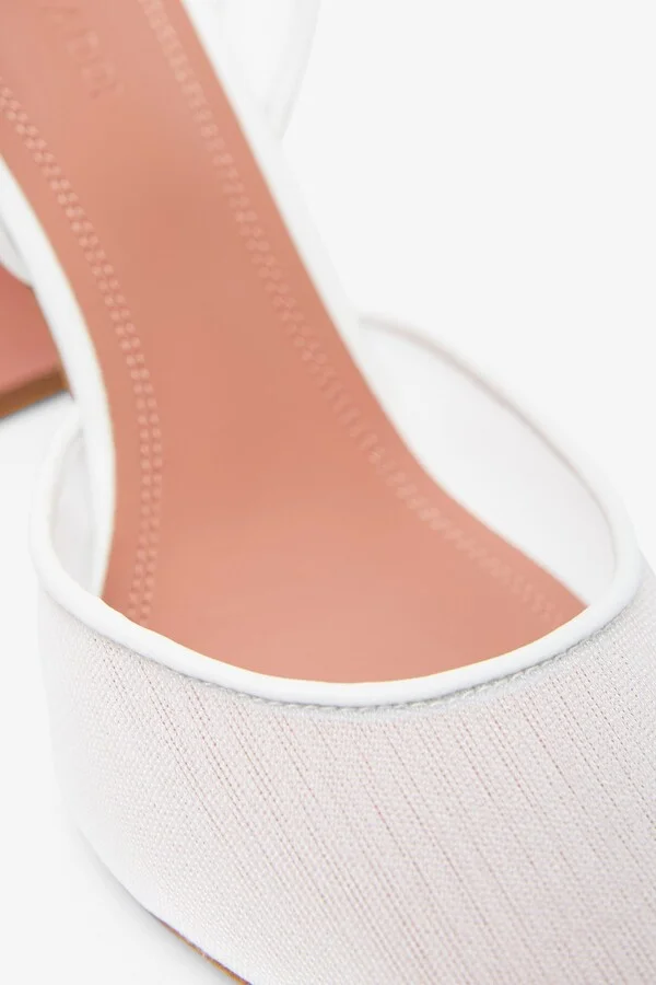 Holli 95 white mesh slingback pumps - Image 4