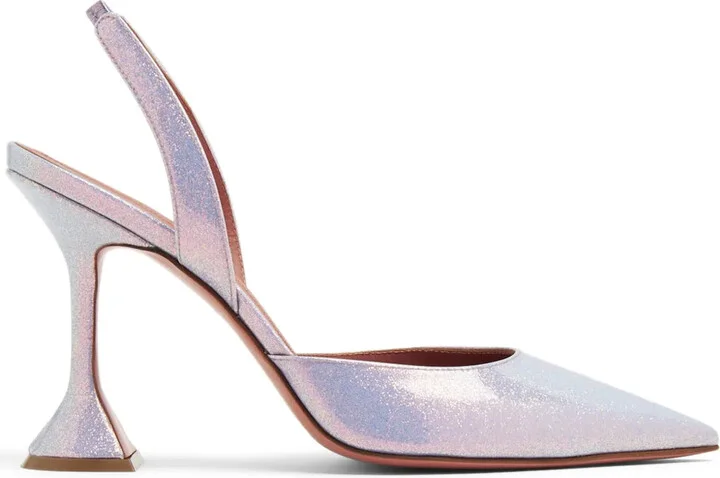 Holli 95mm leather slingback pumps