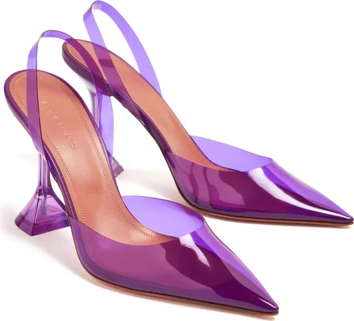 Holli Glass 95mm slingback pumps - Image 4