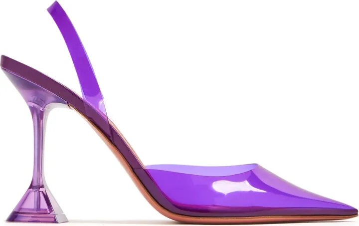 Holli Glass 95mm slingback pumps
