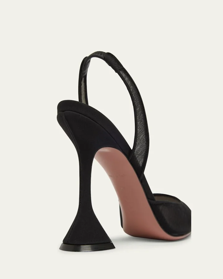 Holli Pointed Mesh Slingback Pumps - Image 2