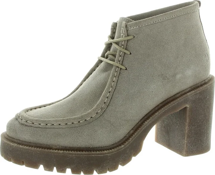 Hollia Womens Block Heel Faux Suede Mid-Calf Boots