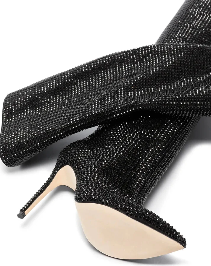 Holly 105mm crystal-embellished boots - Image 2