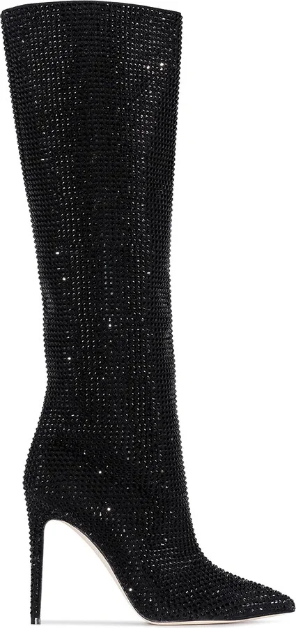 Holly 105mm crystal-embellished boots