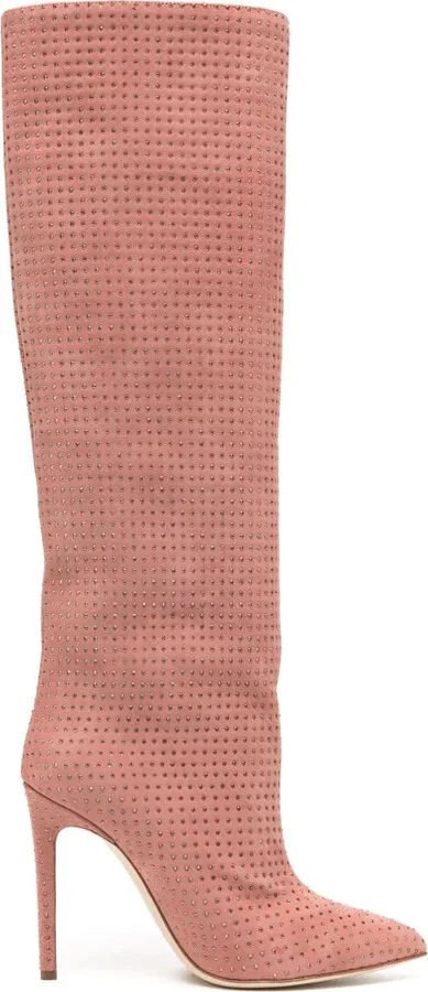 Holly 105mm embellished suede boots