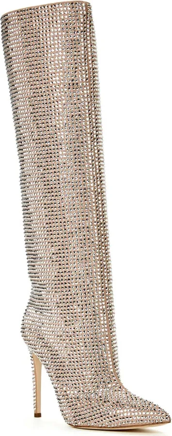 Holly 115mm crystal-embellished knee-high boots - Image 2