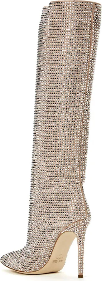 Holly 115mm crystal-embellished knee-high boots - Image 3