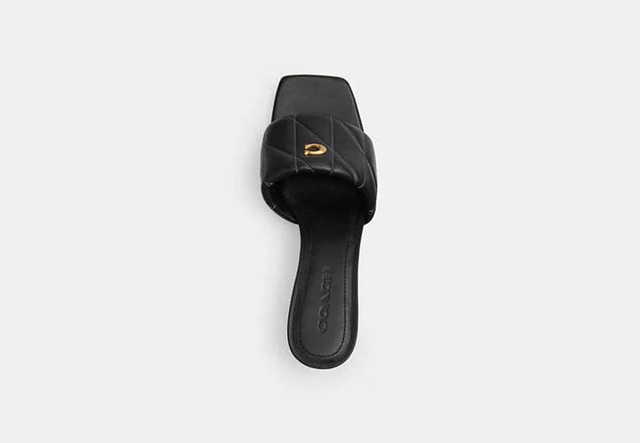 Holly Block Heel Sandal With Quilting - Image 4