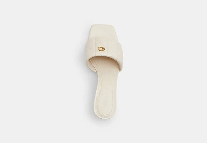 Holly Block Heel Sandal With Quilting - Image 3