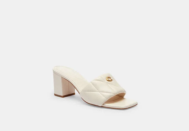 Holly Block Heel Sandal With Quilting