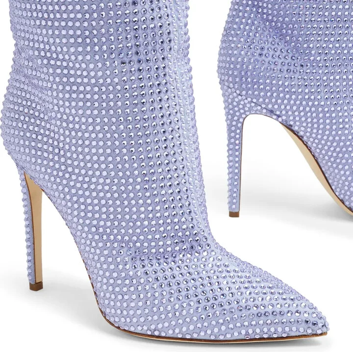 Holly crystal-embellished 105mm knee boots - Image 4