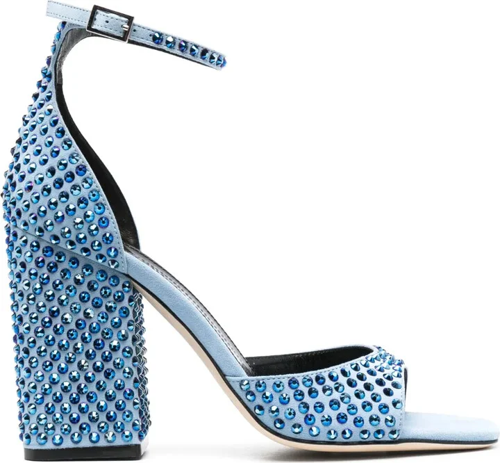 Holly Fiona 100mm rhinestone sandals