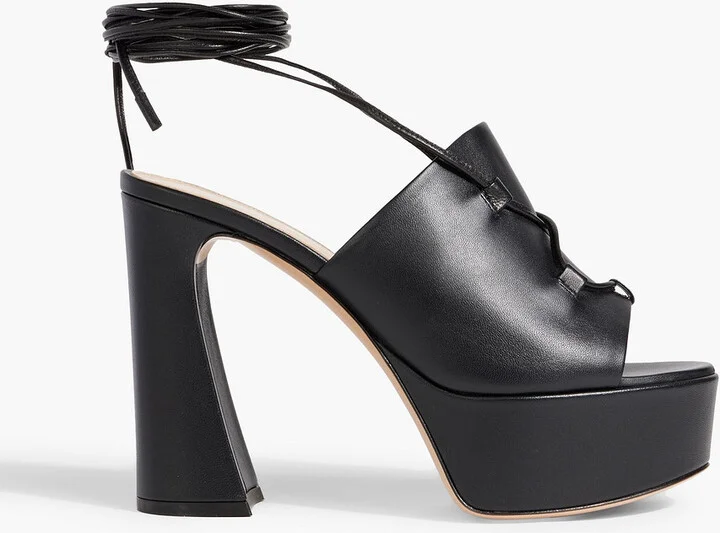Holly lace-up leather platform sandals