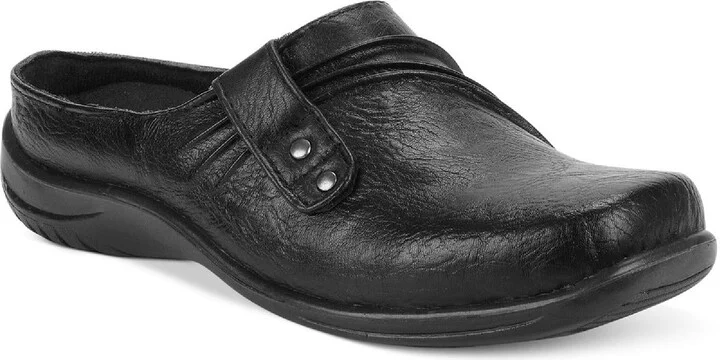 Holly Womens Faux Leather Slip On Clogs