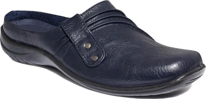Holly Womens Faux Leather Stretch Mules