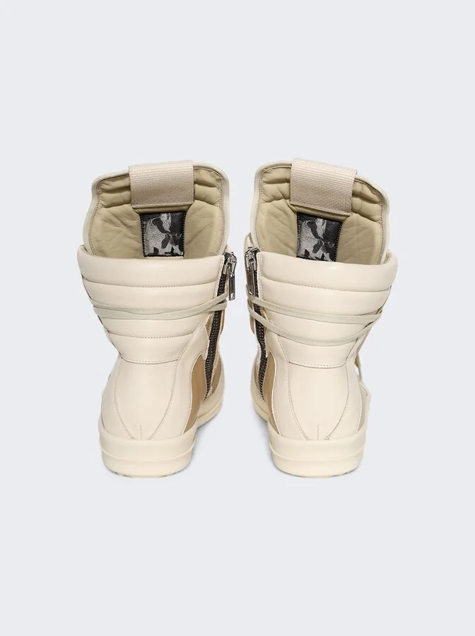 Hollywood Geobasket High Top Sneakers Parchment And Milk