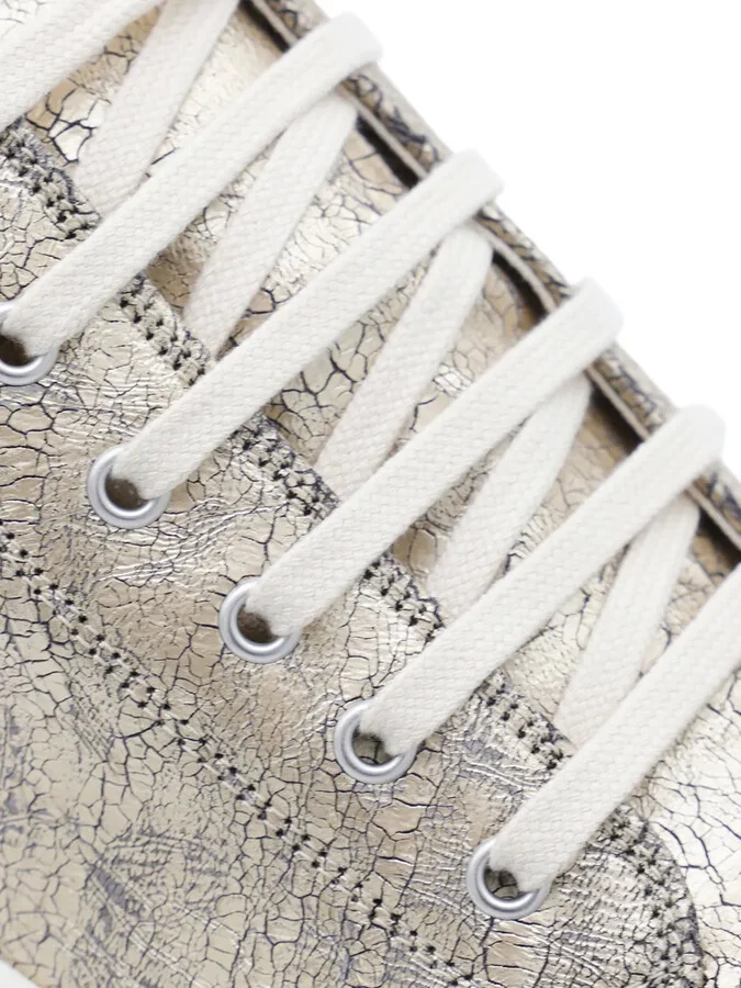 Hollywood metallic-printed lace-up sneakers - Image 4