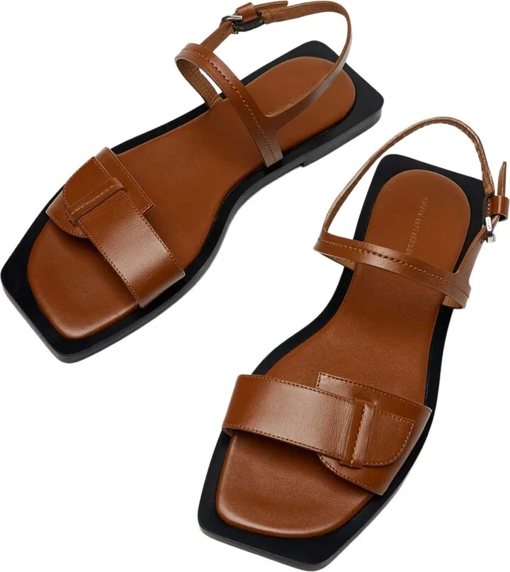 Holton Smooth Leather Flat Sandal - Image 4