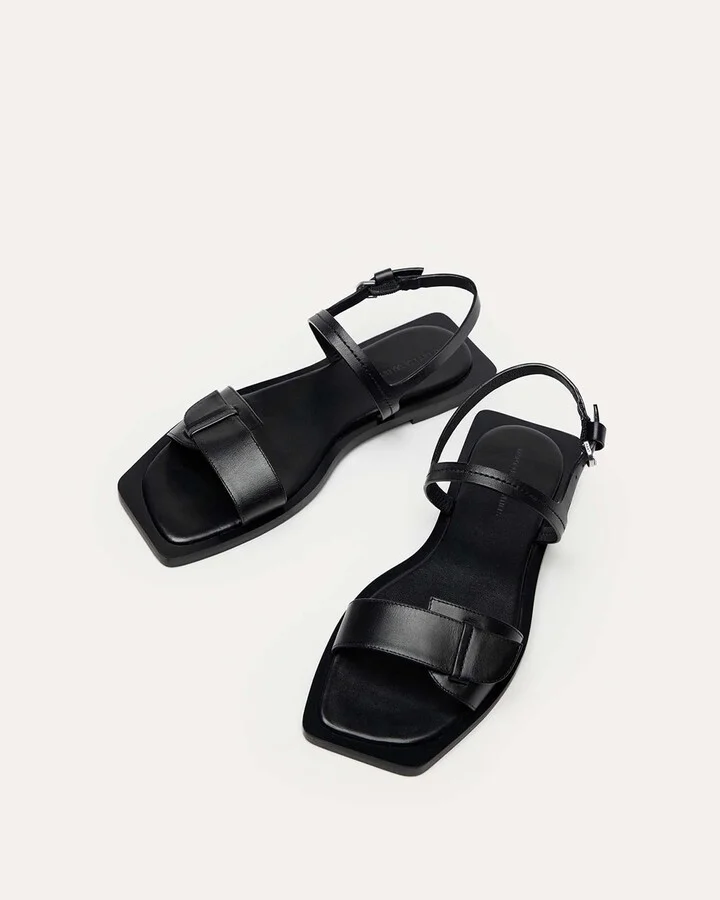 Holton Smooth Leather Flat Sandal - Image 8