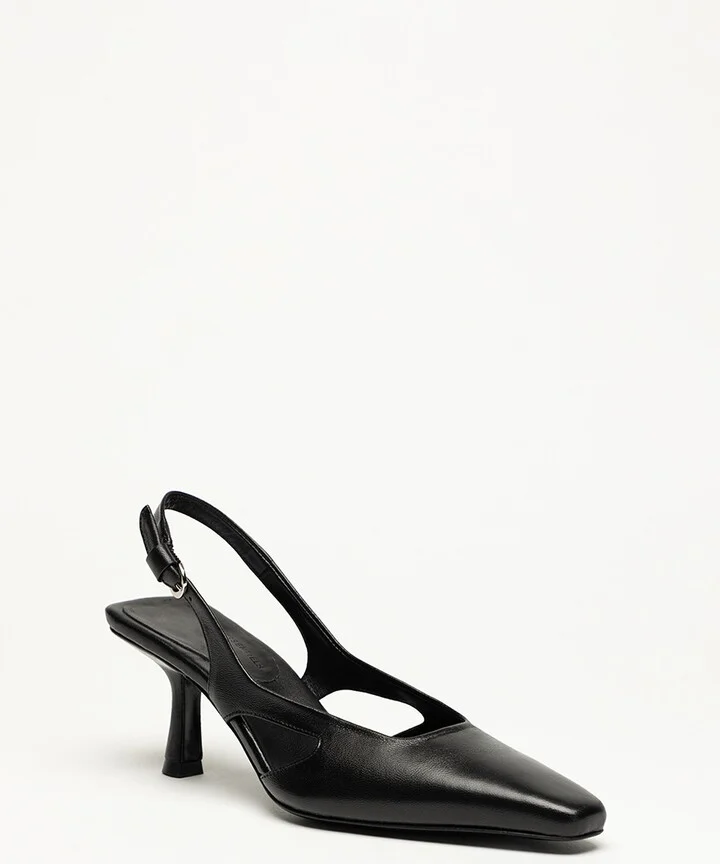 Holton Smooth Leather Slingback Heels - Image 7
