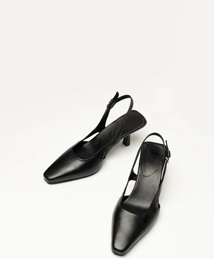Holton Smooth Leather Slingback Heels - Image 9