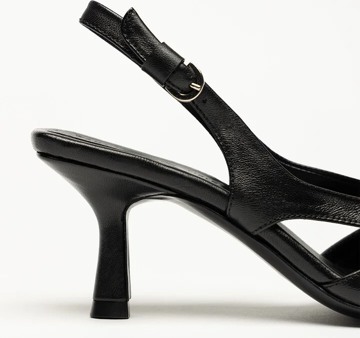 Holton Smooth Leather Slingback Heels - Image 11